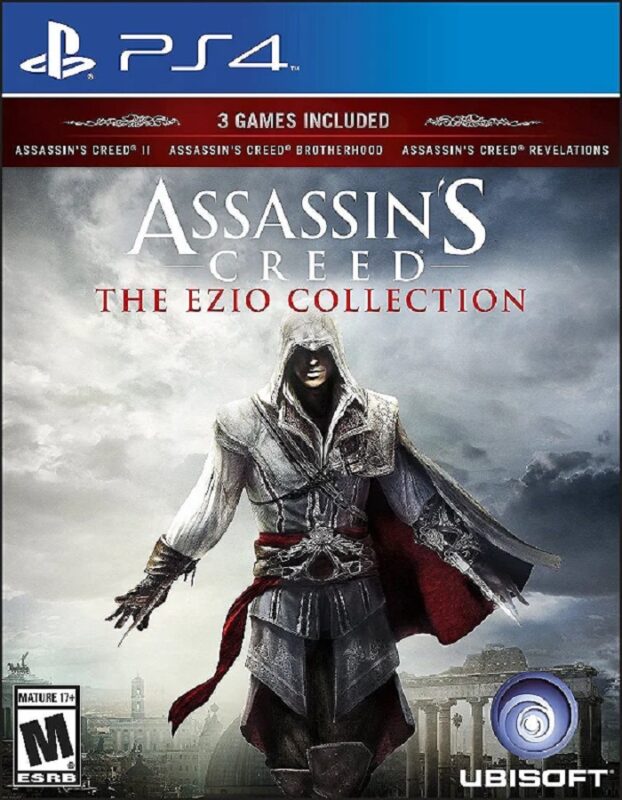 Assassin's Creed The Ezio Collection PS4 Mídia Digital – Reviva a lendária jornada de Ezio Auditore em três jogos remasterizados: Assassin’s Creed II, Brotherhood e Revelations. Explore a Itália renascentista, enfrente os Templários e descubra os segredos da Ordem dos Assassinos com visuais aprimorados e todo o conteúdo extra incluso.