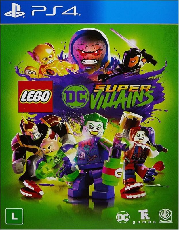 LEGO DC Super-Vilões PS4 Mídia Digital – Entre no universo LEGO DC e assuma o controle dos vilões mais icônicos, como Coringa, Lex Luthor e Arlequina. Crie seu próprio vilão personalizado, cause o caos e enfrente desafios épicos em um mundo aberto cheio de ação e humor.