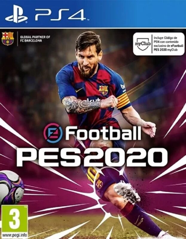 eFootball PES 2020 PS4 Mídia Digital – Simulação de futebol realista com gráficos aprimorados, jogabilidade precisa e modos inovadores, incluindo Master League e partidas online competitivas.