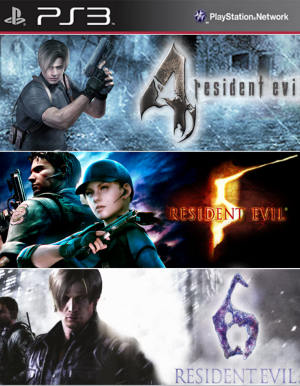 Resident evil 4, 5, 6 Combo Completo PS3 - Mídia Digital